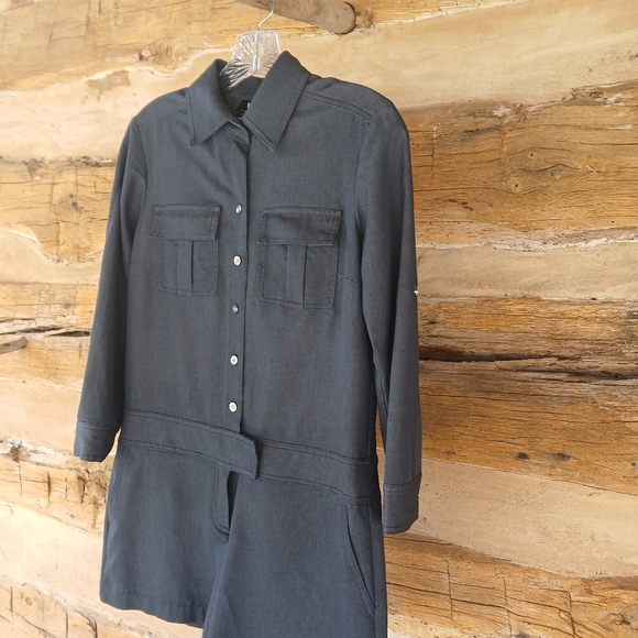 W By Worth Blue Long Sleeved Short Jumpsuit Size 2 - Picture 4 of 9